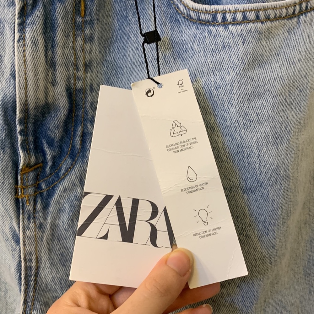 Zara High Rise Straight Leg Jeans - Picture 6 of 16